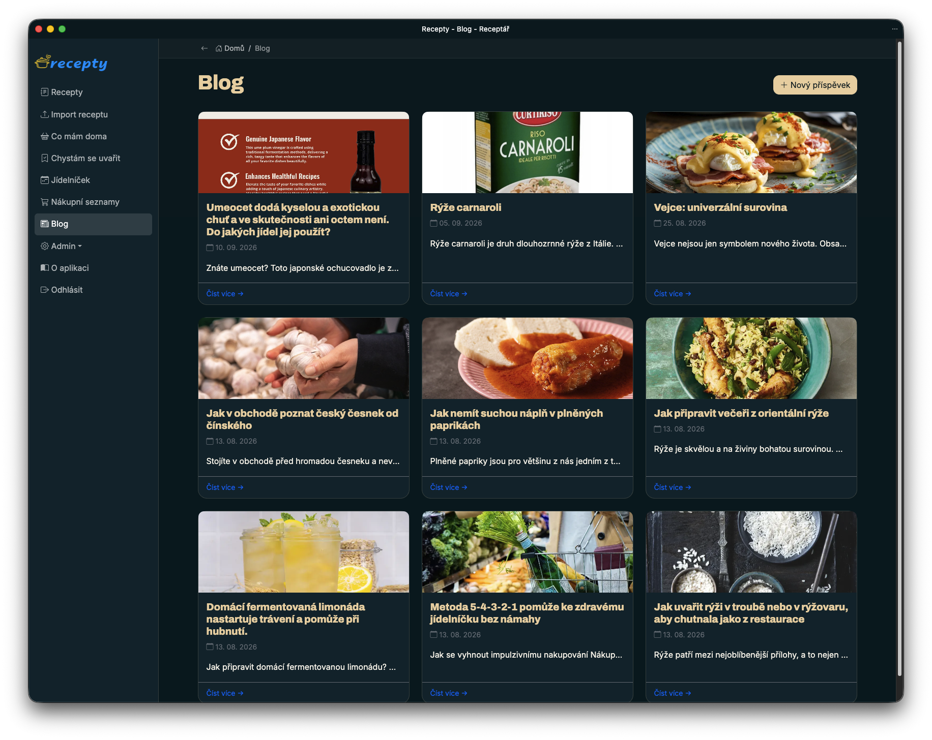 Blog Receptáře